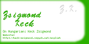 zsigmond keck business card